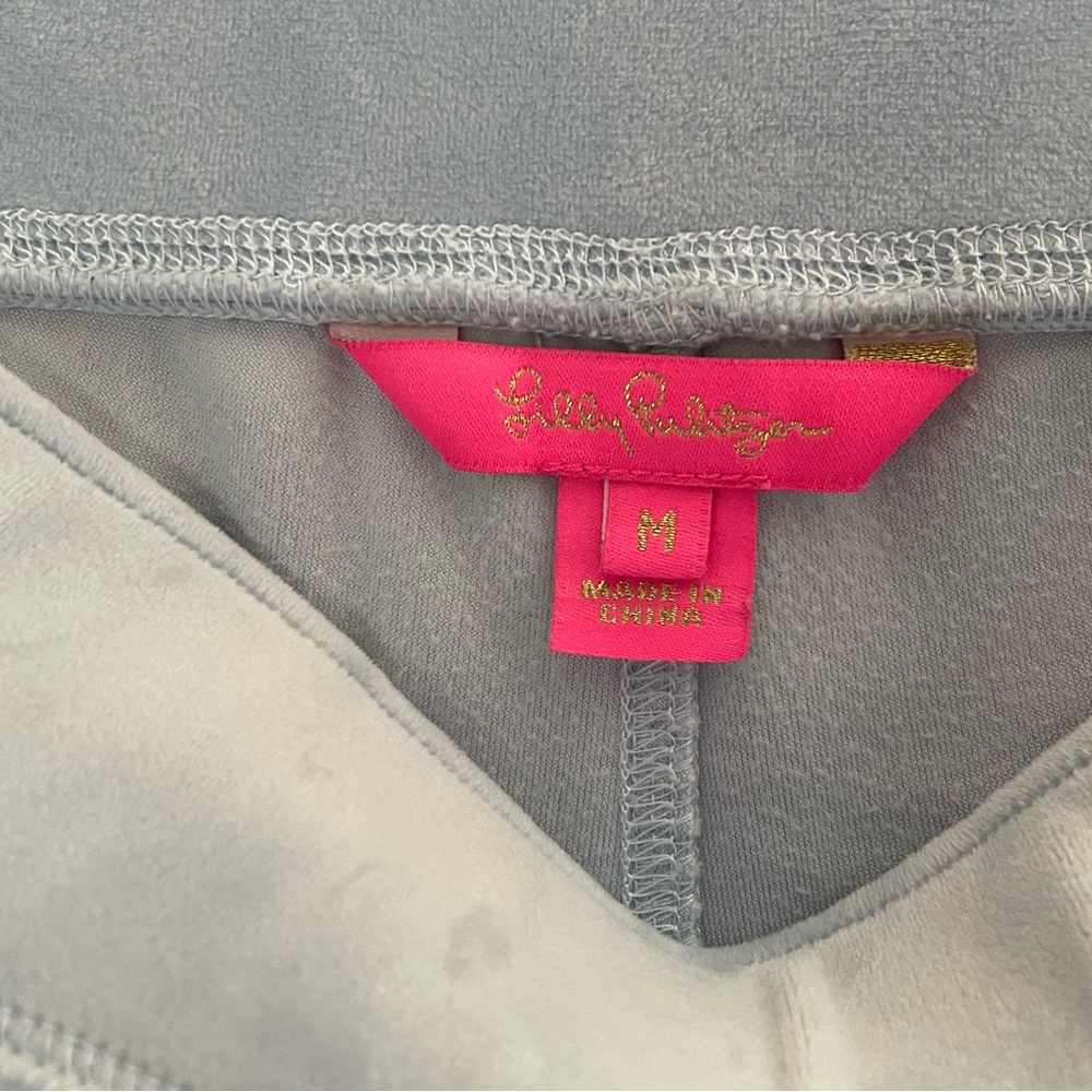 Lilly Pulitzer Light Blue Velvet Pants - Picture 3 of 3